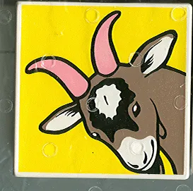 Duplo, Tile 2 x 2 x 1 with Goat Mosaic Picture 01 Pattern