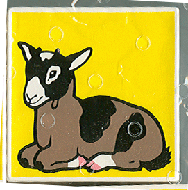 Duplo, Tile 2 x 2 x 1 with Goat Mosaic Picture 08 Pattern