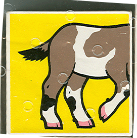 Duplo, Tile 2 x 2 x 1 with Goat Mosaic Picture 10 Pattern