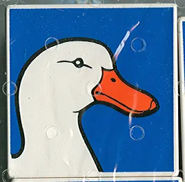 Duplo, Tile 2 x 2 x 1 with Duck Mosaic Picture 03 Pattern