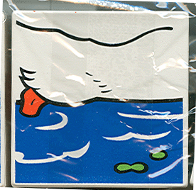 Duplo, Tile 2 x 2 x 1 with Duck Mosaic Picture 05 Pattern