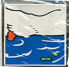 Duplo, Tile 2 x 2 x 1 with Duck Mosaic Picture 05 Pattern