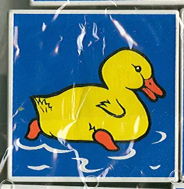 Duplo, Tile 2 x 2 x 1 with Duck Mosaic Picture 07 Pattern