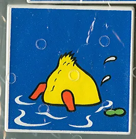 Duplo, Tile 2 x 2 x 1 with Duck Mosaic Picture 08 Pattern