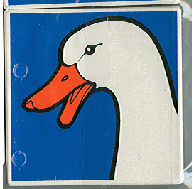 Duplo, Tile 2 x 2 x 1 with Duck Mosaic Picture 13 Pattern