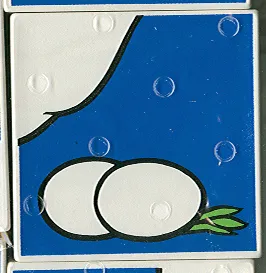 Duplo, Tile 2 x 2 x 1 with Duck Mosaic Picture 18 Pattern