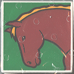 Duplo, Tile 2 x 2 x 1 with Horse Mosaic Picture 01 Pattern