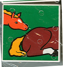 Duplo, Tile 2 x 2 x 1 with Horse Mosaic Picture 08 Pattern