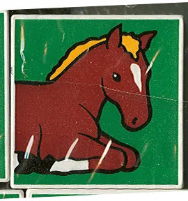 Duplo, Tile 2 x 2 x 1 with Horse Mosaic Picture 09 Pattern