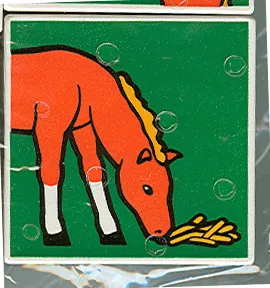 Duplo, Tile 2 x 2 x 1 with Horse Mosaic Picture 11 Pattern