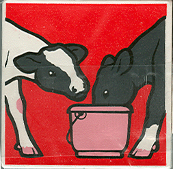 Duplo, Tile 2 x 2 x 1 with Cow Mosaic Picture 08 Pattern