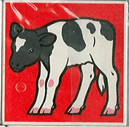 Duplo, Tile 2 x 2 x 1 with Cow Mosaic Picture 12 Pattern