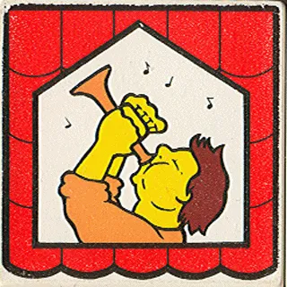 Duplo, Tile 2 x 2 x 1 with Town Mosaic Picture 03 Pattern