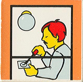 Duplo, Tile 2 x 2 x 1 with Town Mosaic Picture 07 Pattern