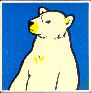 Duplo, Tile 2 x 2 x 1 with Polar Bear Mosaic Picture 09 Pattern