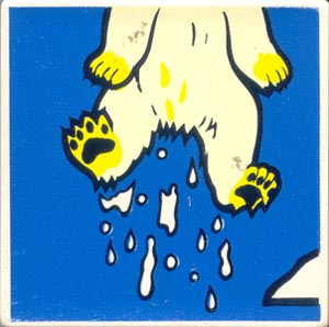 Duplo, Tile 2 x 2 x 1 with Polar Bear Mosaic Picture 16 Pattern