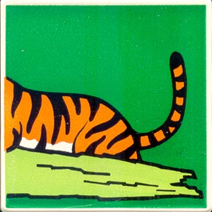 Duplo, Tile 2 x 2 x 1 with Tiger Mosaic Picture 08 Pattern