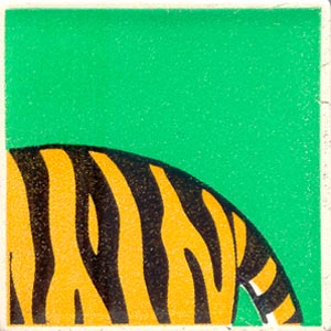 Duplo, Tile 2 x 2 x 1 with Tiger Mosaic Picture 15 Pattern