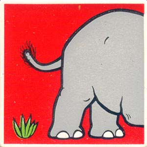 Duplo, Tile 2 x 2 x 1 with Elephant Mosaic Picture 07 Pattern
