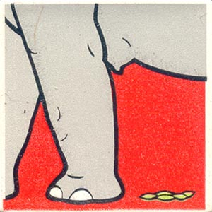 Duplo, Tile 2 x 2 x 1 with Elephant Mosaic Picture 17 Pattern