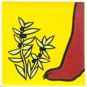 Duplo, Tile 2 x 2 x 1 with Brown Bear Mosaic Picture 04 Pattern