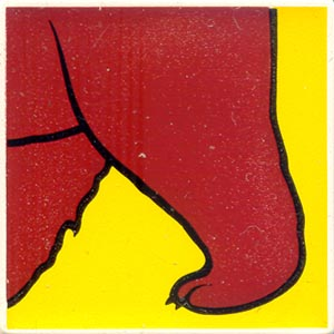 Duplo, Tile 2 x 2 x 1 with Brown Bear Mosaic Picture 06 Pattern