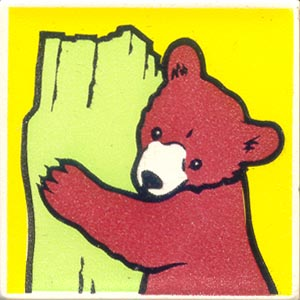 Duplo, Tile 2 x 2 x 1 with Brown Bear Mosaic Picture 07 Pattern