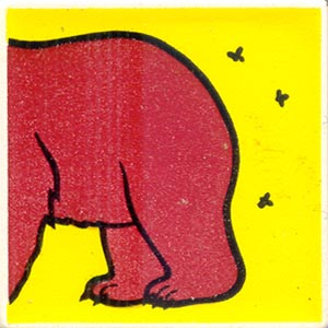 Duplo, Tile 2 x 2 x 1 with Brown Bear Mosaic Picture 12 Pattern