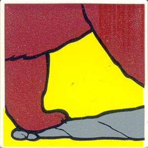 Duplo, Tile 2 x 2 x 1 with Brown Bear Mosaic Picture 17 Pattern