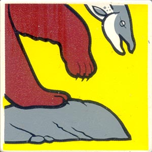 Duplo, Tile 2 x 2 x 1 with Brown Bear Mosaic Picture 18 Pattern