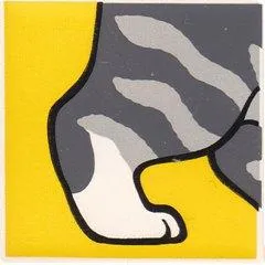 Duplo, Tile 2 x 2 x 1 with Cat Mosaic Picture 04 Pattern