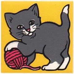 Duplo, Tile 2 x 2 x 1 with Cat Mosaic Picture 09 Pattern