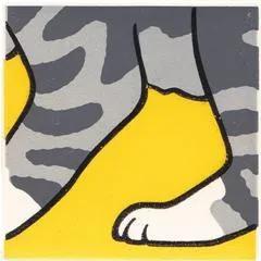 Duplo, Tile 2 x 2 x 1 with Cat Mosaic Picture 17 Pattern