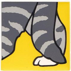 Duplo, Tile 2 x 2 x 1 with Cat Mosaic Picture 18 Pattern