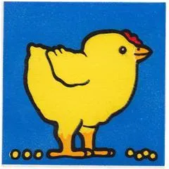 Duplo, Tile 2 x 2 x 1 with Chicken Mosaic Picture 07 Pattern