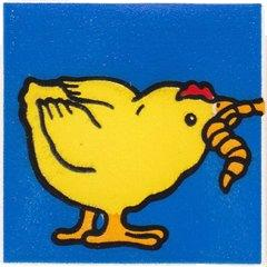 Duplo, Tile 2 x 2 x 1 with Chicken Mosaic Picture 11 Pattern