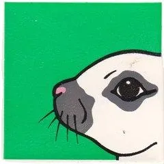 Duplo, Tile 2 x 2 x 1 with Rabbit Mosaic Picture 01 Pattern