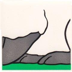 Duplo, Tile 2 x 2 x 1 with Rabbit Mosaic Picture 05 Pattern