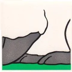 Duplo, Tile 2 x 2 x 1 with Rabbit Mosaic Picture 05 Pattern