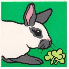 Duplo, Tile 2 x 2 x 1 with Rabbit Mosaic Picture 08 Pattern