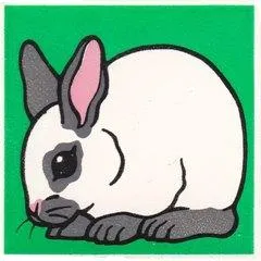 Duplo, Tile 2 x 2 x 1 with Rabbit Mosaic Picture 09 Pattern