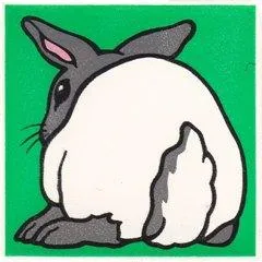 Duplo, Tile 2 x 2 x 1 with Rabbit Mosaic Picture 12 Pattern