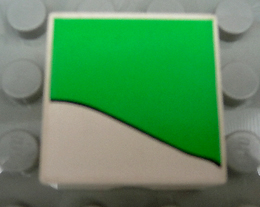 Duplo, Tile 2 x 2 x 1 with Rabbit Mosaic Picture 14 Pattern