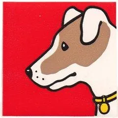 Duplo, Tile 2 x 2 x 1 with Dog Mosaic Picture 01 Pattern