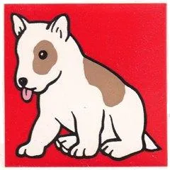 Duplo, Tile 2 x 2 x 1 with Dog Mosaic Picture 12 Pattern