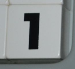 Duplo, Tile 2 x 2 x 1 with Black Number 1 Pattern