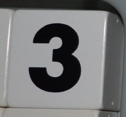 Duplo, Tile 2 x 2 x 1 with Black Number 3 Pattern