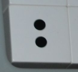 Duplo, Tile 2 x 2 x 1 with Black Colon (:) Pattern