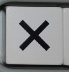 Duplo, Tile 2 x 2 x 1 with Black Multiplication Sign (×) Pattern