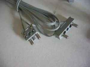 Electric, Wire 12V / 4.5V with male Squared Wide Short Connector and Male Squared Narrow Long Connector, 96 Studs Long